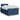 Pat box spring cu saltea, albastru, 120x200 cm, textil