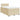 Pat box spring cu saltea, crem, 120x200 cm, textil