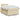 Pat box spring cu saltea, crem, 120x200 cm, textil