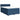 Pat box spring cu saltea, albastru, 140x200 cm, textil