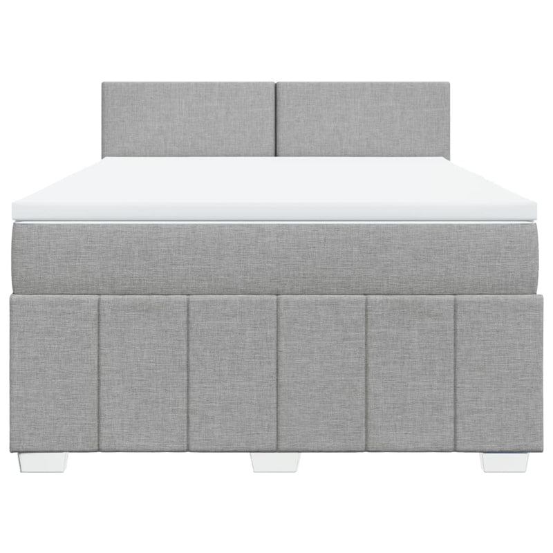 Pat continental, gri deschis, 140x200 cm, material textil
