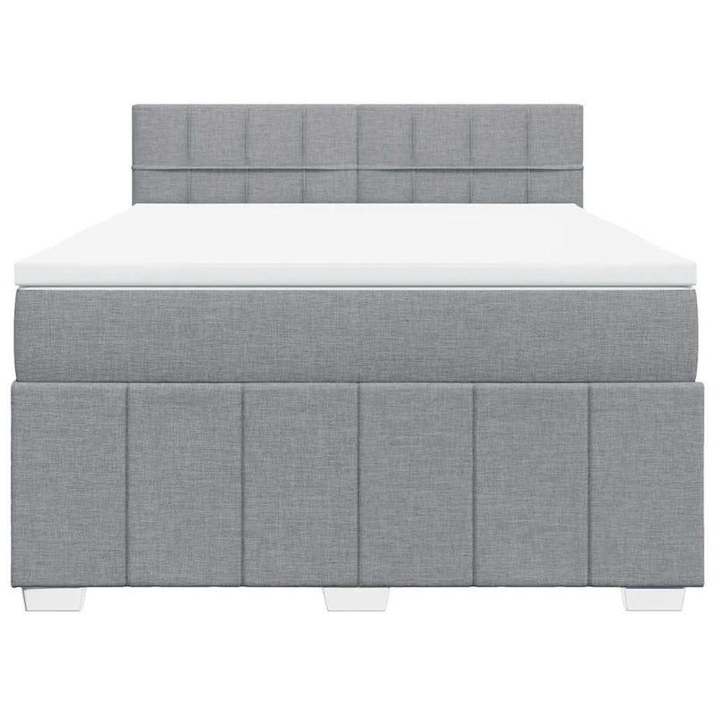 Pat continental, gri deschis, 140x200 cm, material textil