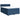 Pat continental cu saltea, albastru, 140x200cm, material textil