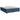 Pat box spring cu saltea, albastru, 200x200 cm, textil