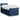 Pat box spring cu saltea, albastru, 90x200 cm, textil