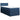Pat box spring cu saltea, albastru, 100x200 cm, textil
