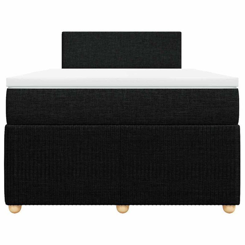 Pat box spring cu saltea, negru, 120x190 cm, catifea