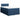 Pat box spring cu saltea, albastru, 120x190 cm, material textil