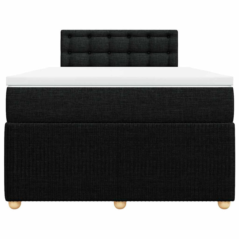 Pat box spring cu saltea, negru, 120x190 cm, catifea