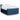 Pat box spring cu saltea, albastru, 140x200 cm, textil