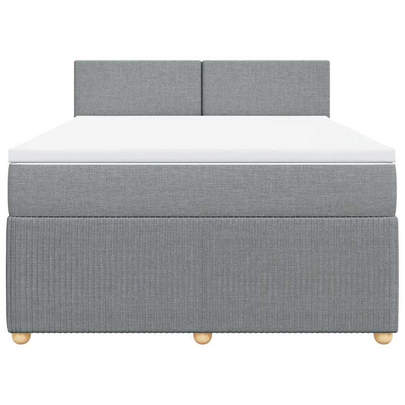 Pat continental, gri deschis, 140x200 cm, material textil