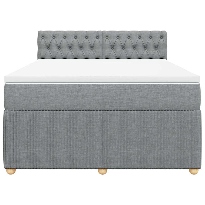 Pat continental, gri deschis, 140x200 cm, material textil