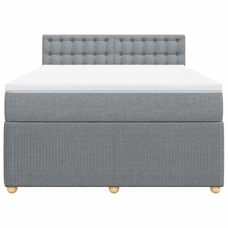 Pat continental, gri deschis, 140x200 cm, material textil