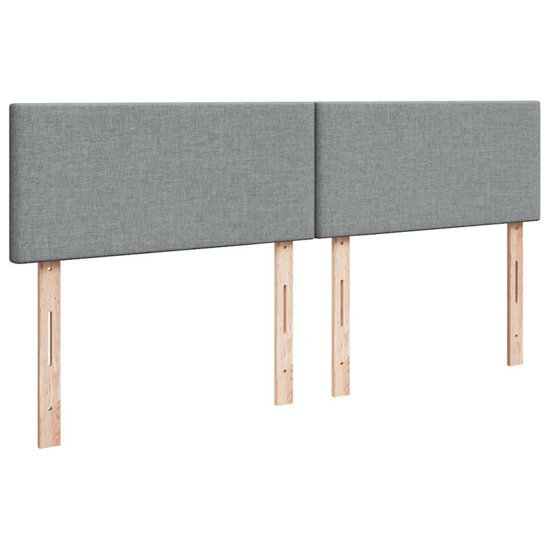 Pat continental, gri deschis, 180x200 cm, material textil
