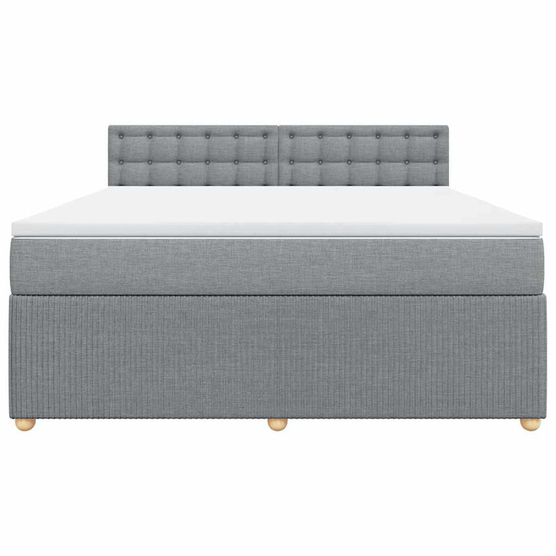 Pat continental, gri deschis, 180x200 cm, material textil