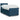 Pat box spring cu saltea, albastru, 90x190 cm, catifea