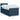 Pat box spring cu saltea, albastru, 90x200 cm, catifea