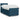 Pat box spring cu saltea, albastru, 90x200 cm, catifea