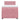 Pat box spring cu saltea, roz, 100x200 cm, catifea
