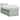 Pat box spring cu saltea, gri deschis, 100x200 cm, catifea