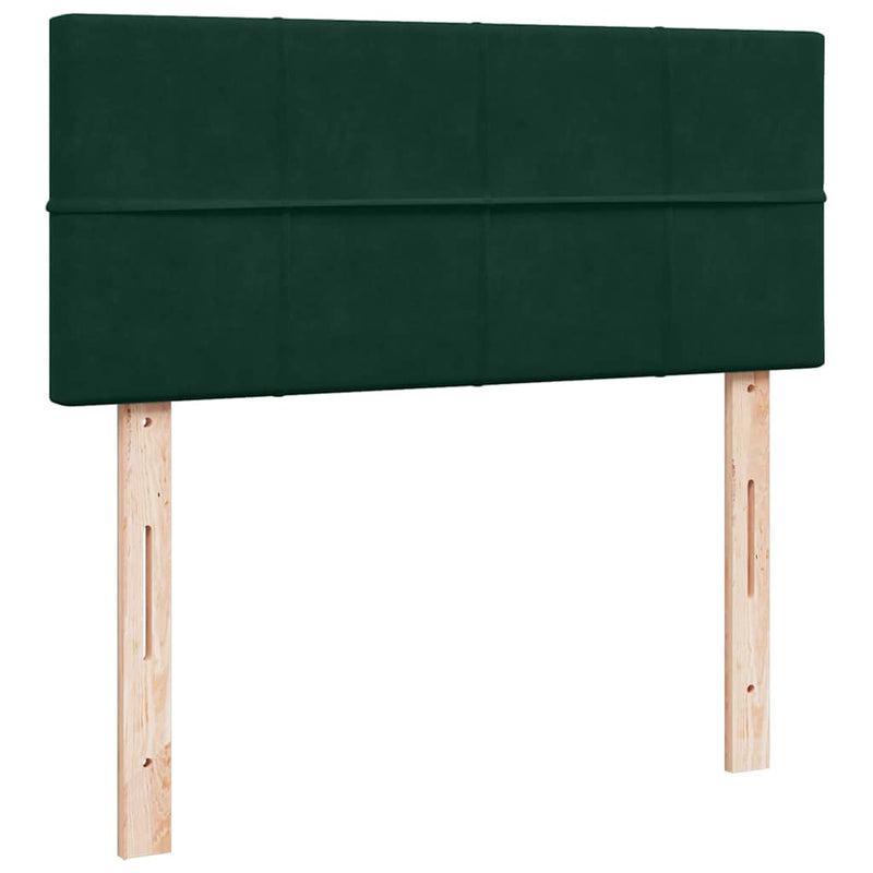 Pat box spring cu saltea, verde închis, 120x190 cm, catifea