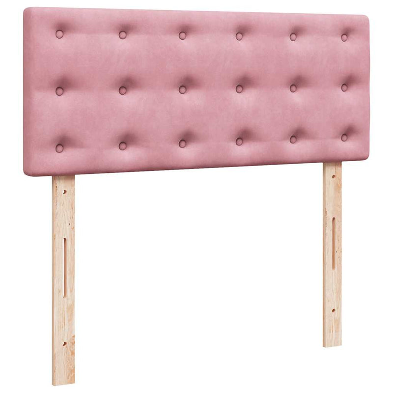 Pat box spring cu saltea, negru, 120x190 cm, catifea