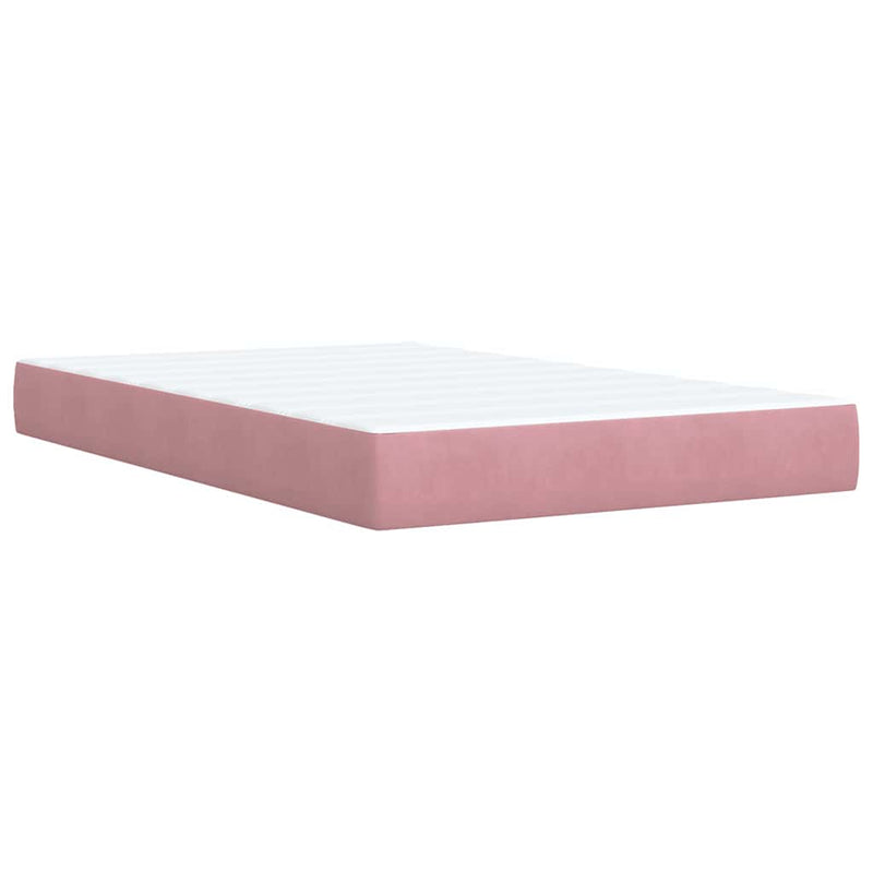 Pat box spring cu saltea, negru, 120x190 cm, catifea