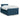 Pat box spring cu saltea, albastru, 120x200 cm, catifea