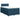 Pat box spring cu saltea, albastru, 120x200 cm, catifea