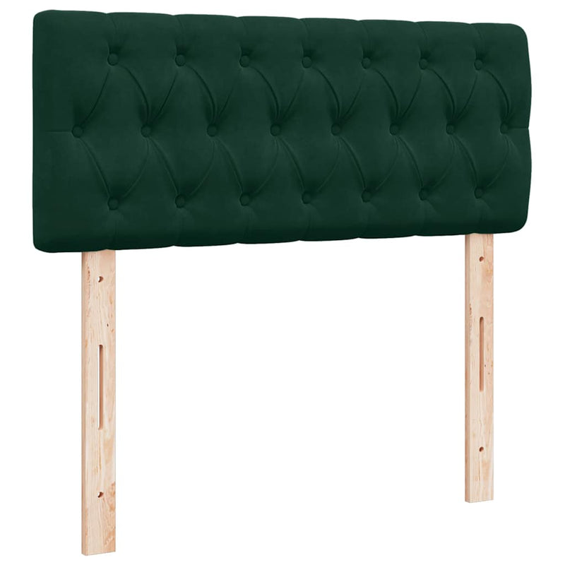Pat box spring cu saltea, verde închis, 120x200 cm, catifea