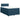 Pat box spring cu saltea, albastru, 120x200 cm, catifea