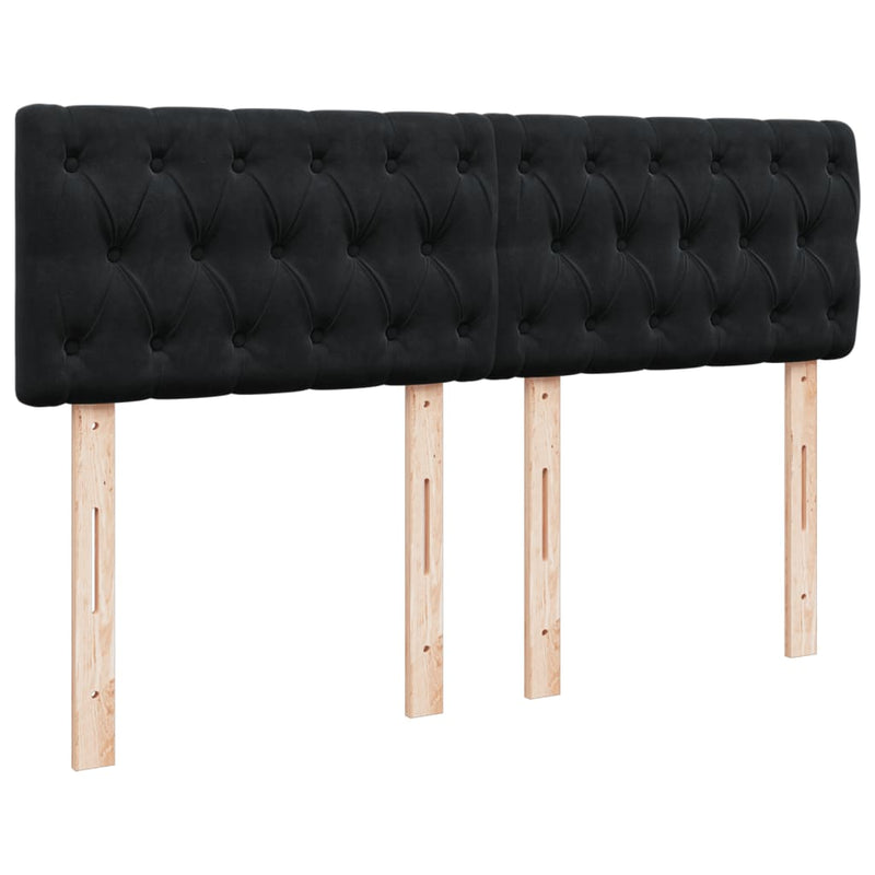 Pat box spring cu saltea, negru, 140x200 cm, catifea