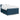 Pat box spring cu saltea, albastru, 160x200 cm, catifea