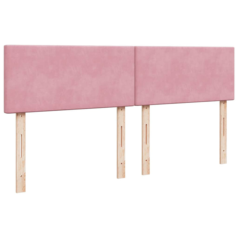 Pat box spring cu saltea, roz, 180x200 cm, catifea