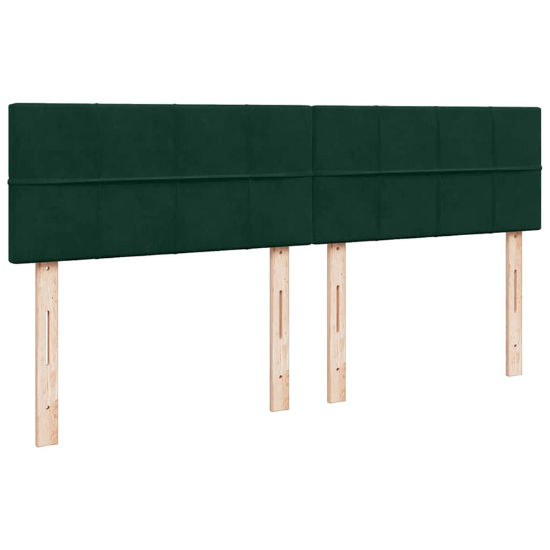 Pat box spring cu saltea, verde închis, 180x200 cm, catifea