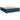 Pat box spring cu saltea, albastru, 200x200 cm, catifea