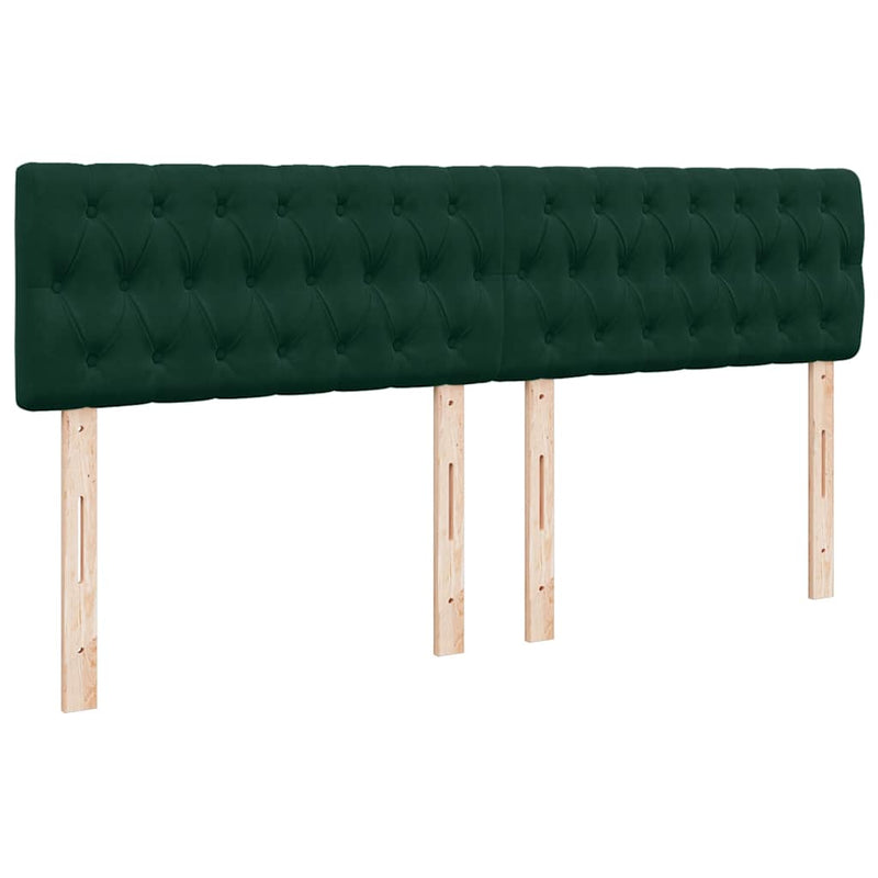 Pat box spring cu saltea, verde închis, 200x200 cm, catifea