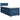 Pat box spring cu saltea, albastru, 80x200 cm, textil