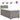 Pat box spring cu saltea, gri taupe, 80x200 cm, textil