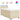 Pat box spring cu saltea, crem, 80x200 cm, textil