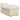 Pat box spring cu saltea, crem, 80x200 cm, textil