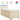 Pat box spring cu saltea, crem, 90x190 cm, textil