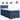 Pat box spring cu saltea, albastru, 90x190 cm, textil