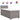 Pat box spring cu saltea, gri taupe, 90x190 cm, textil