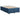 Pat box spring cu saltea, albastru, 90x190 cm, textil