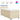 Pat box spring cu saltea, crem, 90x200 cm, textil