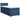 Pat box spring cu saltea, albastru, 90x200 cm, textil