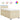 Pat box spring cu saltea, crem, 100x200 cm, textil
