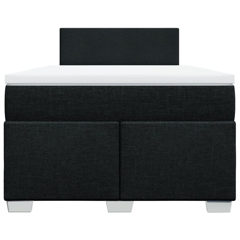 Pat box spring cu saltea, negru, 120x190 cm, catifea