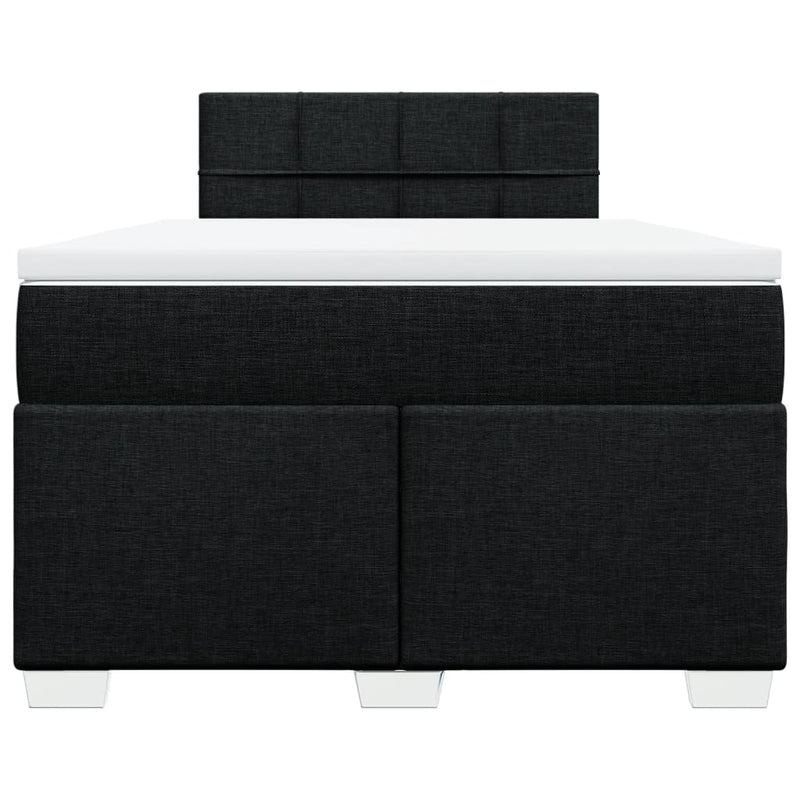 Pat box spring cu saltea, negru, 120x190 cm, catifea